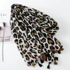 Storstorlek Kvinnor Leopard Print Scarf Tassel Scarves 180 * 100cm Vår Höstsawls Wraps Bomull och linne Cover-Up Muslim Hijab