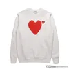 2018 Best Quality HOLIDAY C026B White New Play Black White Dots Cdg Red Heart Com Long Sleeve Des Garcons T-shirt Sweatshirts