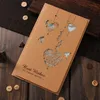 Retro cartão de papel kraft esculpida borboleta oco do feriado do negócio de aniversário de casamento cartão de loja de flores com envelope