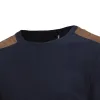 Moda-homens inverno quente tricotada camisola casual pulôver rodada pescoço manga comprida slim top alto frete grátis