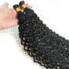 Jag Tips Hair Extensions Human Hair Kinky Curly 100Strands Pre Bonded Indian Remy Hair Extensions Natural Black Factory Direktförsäljning