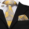 SN-359 Lightgrey Red Black Tie Hanky Cufflinks Sets Men's 100% Silk Ties for men Formal Wedding Party Groom