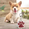 Cute Dog Paw Shaped Pet Tag Name Brand Key Ring Keychain Metal Puppy Cat Neck Pendant Key Holder Wholesale 6 Colors DBC BH2854