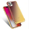 Capas de telefone celular gradiente cores anti choque airbag casos claros para iphone 15 plus pro max 14 13 zyqy