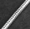 3mm 8inch 925 Sterling Silver Snake Charm Chain Bracelet 3mm Snake Bone Bracelets Wedding Party Jewelry Accessories