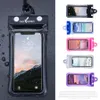 Universal 6inch 5inch Mobile Phone Waterproof Swimming Pouch Case Clear PVC Sealed Underwater Cell Phone Protect Bags With Strap DH1132