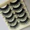 Moda 5 pares grossos eye lashes extensão partido maquiagem suave cruz maquiagem falsa beleza cílios postiços cosmestic