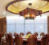 Lampes suspendues en peau de mouton en bois antique de style chinois Lustre el Restaurant Teahouse Chine Éclairage Lustres Wind Dragon Sen244E
