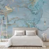 レトロな高級ブルーブランチンテクスチャ写真壁紙大3D壁画リビングルームベッドルームソファーテレビ壁装飾壁紙壁画