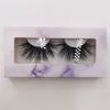 25mm 3D Mink Eyelashes with Pink Purple Marble Box Free Packaging Long Dramatic Soft Lashes G-EASY