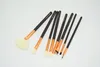 Rose Gold Makeup Brush Set 15st Color Love Makeup Tool Face and Eye Brushes Kit med påse Eyeshadow Eyeliner Powder Foundation Blush Brush