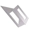 2W # Aluminiumlegering Houtbewerking Screen T Ruler 45/90 Degrees Vierkante Hoek Ruler Multifunctionele hoek Gradenmeter Meet