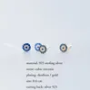 100 pur 925 argent sterling Stud guangzhou bijoux de haute qualité bleu mauvais œil conception goujons boucles d'oreilles Turquie plaqué or boucle d'oreille9175796