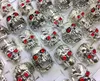 Ganze 20pcs Mix Red Eye Skull Silber Schädel Muster Ringe Schmuck Finger Ring Punk Biker Fashion3156654