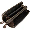 Держатель кредитных карт модельер высококачественный классический кожаный кошелек с двойной молнией Складываемые ноты и квитанции Bag Suklet234L