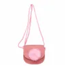 Girl Kids Shoulder Bag Plush Ball Coin Purse Wallet Baby Toddler Toy Small Solid Soft Billetera Mujer