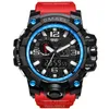 Smael 1545 Brand Men Sports WatchesデュアルディスプレイアナログデジタルLED電子クォーツリストウォッチ防水水泳軍事WA2433