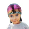 2 uds niños adultos Durag láser gorro de cola larga Unisex niño pelucas Doo Rag Bandana turbante Biker Headwrap gorro de quimio sombrero de pirata hombres mujeres