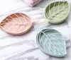 Leaf Shape Soap Box Case Toilet Bathroom Organizer Supplies Holder Plastic Double Deck Shower Soaps Storage Dishes2093627