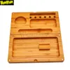 Bambus-Multifunktions-Tabak-Drehtablett, Rollenpapier-Tabletts, Aufbewahrungskoffer für Rauchkräutermühlen von DIY2700658