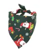 100 stcs/lot hondenkleding kerstdikte hond puppy cat bandanas kleine middelste slabbetjes handdoek sjaal santa printen verzorging kostuum accessoires y919