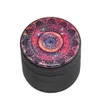 New Mandala Series Metal Aluminum Smoking Herb Grinder 50MM 4 Piece Sharp Diamond Teeth Tobacco Herbal Grinders Spice Crusher Hand Muller