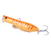 Hengjia merk popper wobbler vissen lokken met 8 # haken 6 cm 5,5 g drijvende crankbait kunstmatige aas poper pesca carp snoeken