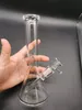 Tipo semplice Bong in vetro trasparente Narghilè Tubo in linea Becher Bruciatore a olio dap rig bolla con ciotola da 14 mm per fumare chicha