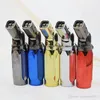 Movable Nozzle 4 Jet Flame Torch Lighters Butane Scorch Flame Chef Cooking Refillable Butane Gas Tabertet