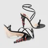 Fashion Snake Print High Heel Women Sandals Summer Sexy Sandals Summer Shoes Woman Sandalias Ladies Shoes Pumps Plus Size 34-43