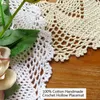 Набор из 4 100 хлопковой ручной работы 12039x12039 Crochet Hollow Design Plactemats 30cmx30см для мытья настольная настольная отделка для wyda9904055