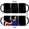 Donald Trump changement de couleur Tasse créative thé en céramique café au lait Tasse sensible à la chaleur tasse Nouveauté cadeau pour les amis LJJA3200-1