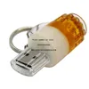 Partihandel Priser Real Capacity Beer Cup 4G 8G 16G Pen Drive 32g Minne Creative Bottle Style USB Flash Drive Gift USB3.0 Stick 128GB