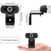 Webcam USB HD 1080P per computer portatile Webcam per videochiamate di fascia alta da 2 MP Fotocamera con microfono con riduzione del rumore con confezione al dettaglio