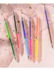 Gorący Sprzedawanie Tranperant Plastikowe konto Ręczne Dzieci Graffiti Dwustronne Dwustronne Kolory Glitter Gel Pen 12 Kolory Gel Marker Zestaw Kolorowe pióro