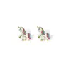 2020 nouveau mignon Mini licorne acrylique boucle d'oreille bébé licorne résine boucle d'oreille époxy Art argent couleur boucles d'oreilles