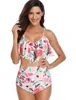 Costume da bagno bikini a vita alta firmato nappa Maillot De Bain stampato Lotus costumi da bagno Fission Costume floreale Da Bagno Donna costume da bagno B5307