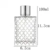 Hoge kwaliteit 100 ml platte vierkante parfum spuitfles glas cosmetische containers lege glazen fles met spray mist cap