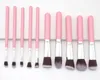 10st Makeup Brush Sets Verktyg Kosmetiska borstar Kit Foundation Eyeshadow Eyeliner Lip Powder Makeup Tool