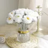 10 unids/lote simulación de una sola rama pequeño loto flores artificiales de seda decoración de la boda decoraciones de otoño flores falsas loto