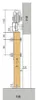 5ft-8 pés preto rústico industrial Único celeiro de madeira hardware de porta de madeira reta Kit de rolante Kit