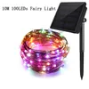 Guirlande lumineuse LED fil de cuivre, éclairage féerique de décoration, 10M, 100LED s, guirlande féerique RGB pour arbre de noël, fête de mariage