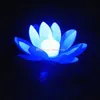 Kostenloser Versand Künstliche LED-Kerze schwimmende Lotusblume mit bunten veränderten Lichtern für Geburtstag, Hochzeit, Party, Dekoration, Lieferungen, Ornament