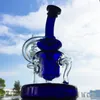 Tornado Recycler Bong Heady Glass Dab Rigs Klein Recycler Conduites D'eau En Verre Pommeau De Douche Percolateur Bong Base Lourde Bong En Verre Avec Bol WP308