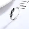Solid S925 Sterling Silver Retro Fashion Męskie Osoby śrubowe Koreański Spersonalizowany Mężczyzna Kobieta Lina Knot Twist Nail Rings Akcesoria Hurtownie