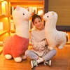 Dorimytrader Pop Lovely Soft Animal Alpaca Plush Toy Stora Stuffed Cartoon Sheep Doll Pillow Gift Dekoration 39inch 100cm DY50078