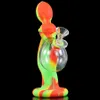 Silicone water pipe Glass Dab Rig herb glass bowl Bongs Heady wax Oil Rigs herb bubbler Hookahs herb pipe