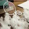 Creative Five Rings Dream Catchers Home Decorative Fantasy White Feather Dream Catcher Delicate Hand Made Distribuctive Wind Chimes4291877