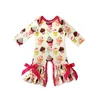 Bébé Filles Designer Vêtements Barboteuses Personnalisées Imprimé Princesse Combinaisons Enfants Combishort Enfants Sunsuit Boutique Bébé Vêtements BT5727