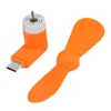 MINI USB GADGET VANS SUPER MUTE FAN USB FAN COLER POUR 2 IN 1 TYPEC Android Samsung S7 Edge Phone Mini Fan avec OPP Package4099856